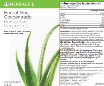 Herbal Aloe Concentrado Sabor Natural 473 ml