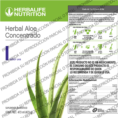 Herbal Aloe Concentrado Uva 473 ml