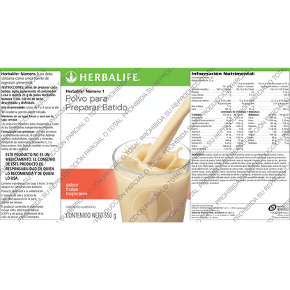 Herbalife® Número 1 Frutas Tropicales 550 g