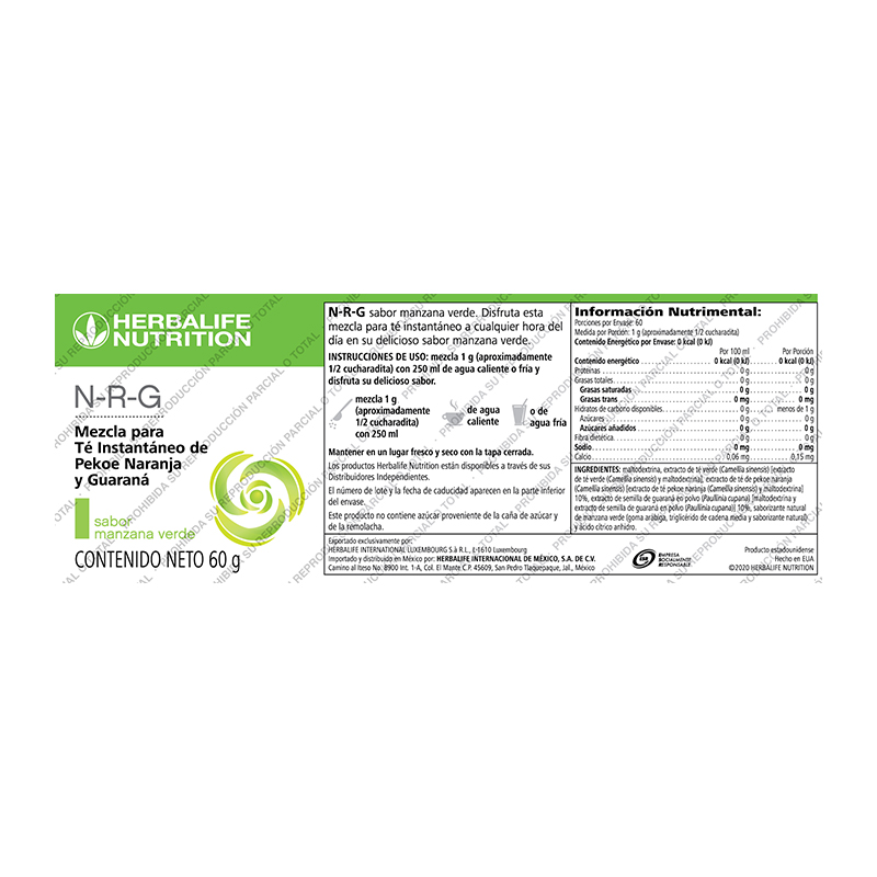 N-R-G manzana verde 60 g