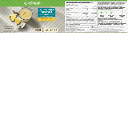 Active Fiber Complex Select Polvo para Preparar Bebidas sabor piña-coco 270 g